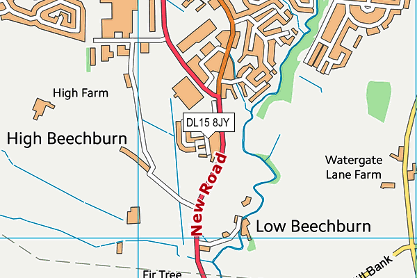 DL15 8JY map - OS VectorMap District (Ordnance Survey)