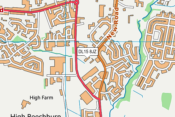 DL15 8JZ map - OS VectorMap District (Ordnance Survey) DL15 8JZ map - OS VectorMap District (Ordnance Survey)