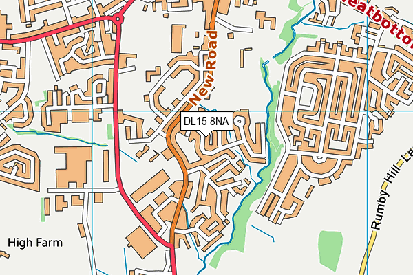 DL15 8NA map - OS VectorMap District (Ordnance Survey) DL15 8NA map - OS VectorMap District (Ordnance Survey)