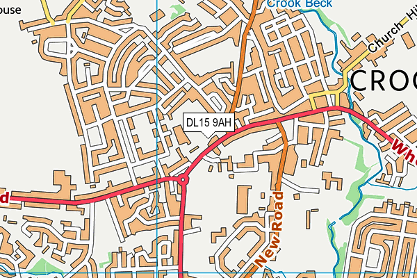 DL15 9AH map - OS VectorMap District (Ordnance Survey) DL15 9AH map - OS VectorMap District (Ordnance Survey)
