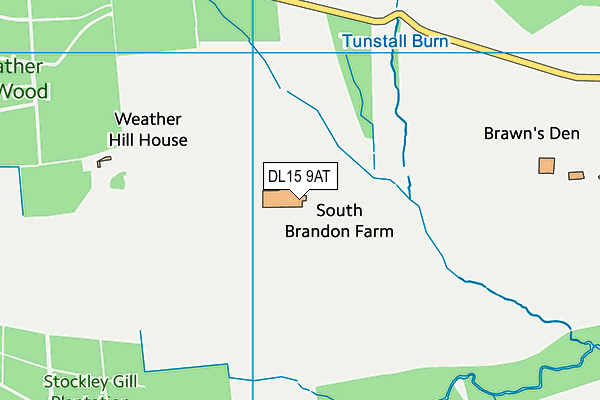 DL15 9AT map - OS VectorMap District (Ordnance Survey) DL15 9AT map - OS VectorMap District (Ordnance Survey)