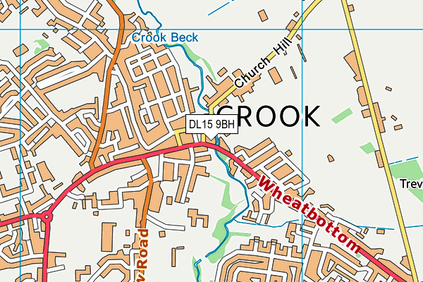 DL15 9BH map - OS VectorMap District (Ordnance Survey) DL15 9BH map - OS VectorMap District (Ordnance Survey)