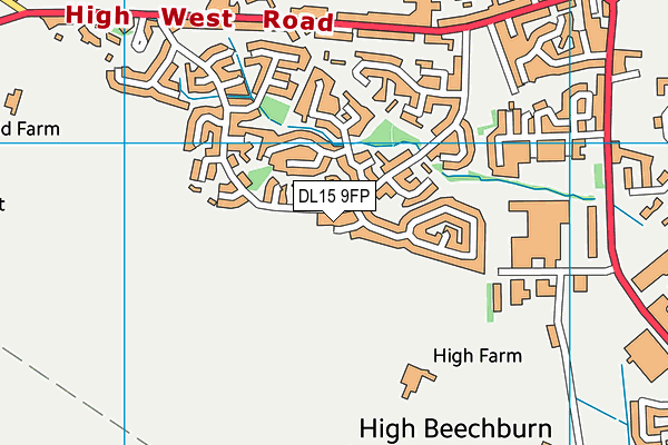 DL15 9FP map - OS VectorMap District (Ordnance Survey) DL15 9FP map - OS VectorMap District (Ordnance Survey)