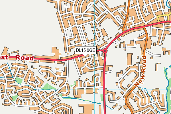 DL15 9GE map - OS VectorMap District (Ordnance Survey) DL15 9GE map - OS VectorMap District (Ordnance Survey)