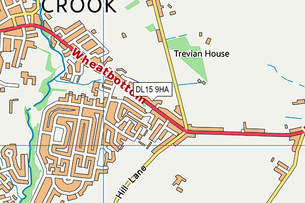 DL15 9HA map - OS VectorMap District (Ordnance Survey)