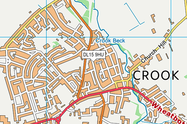 DL15 9HU map - OS VectorMap District (Ordnance Survey)