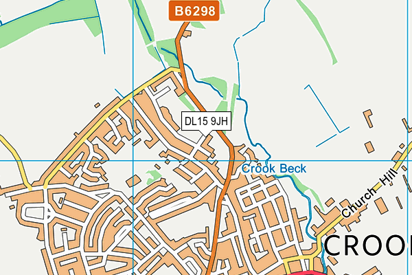 DL15 9JH map - OS VectorMap District (Ordnance Survey) DL15 9JH map - OS VectorMap District (Ordnance Survey)