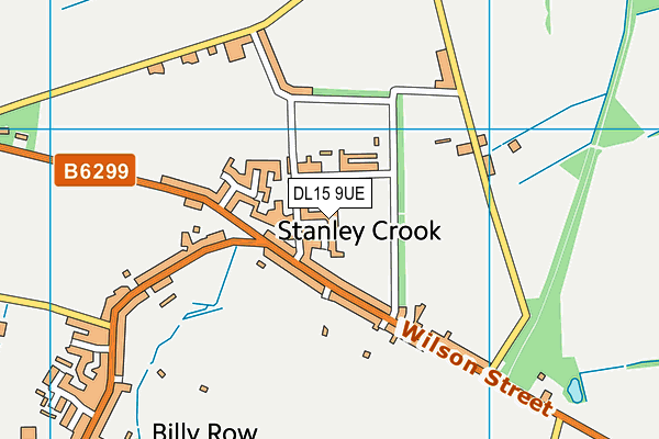 DL15 9UE map - OS VectorMap District (Ordnance Survey) DL15 9UE map - OS VectorMap District (Ordnance Survey)