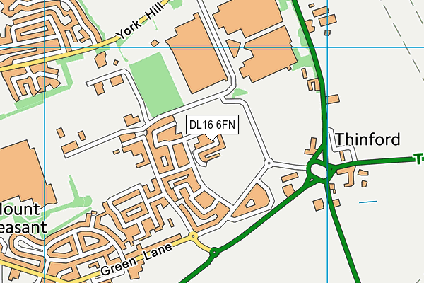 DL16 6FN map - OS VectorMap District (Ordnance Survey)