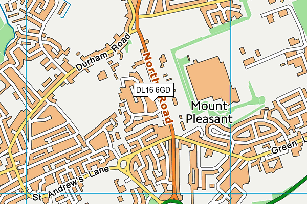 DL16 6GD map - OS VectorMap District (Ordnance Survey) DL16 6GD map - OS VectorMap District (Ordnance Survey)