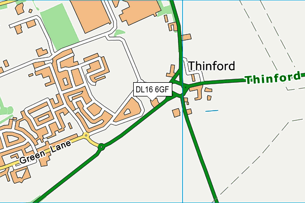 DL16 6GF map - OS VectorMap District (Ordnance Survey) DL16 6GF map - OS VectorMap District (Ordnance Survey)