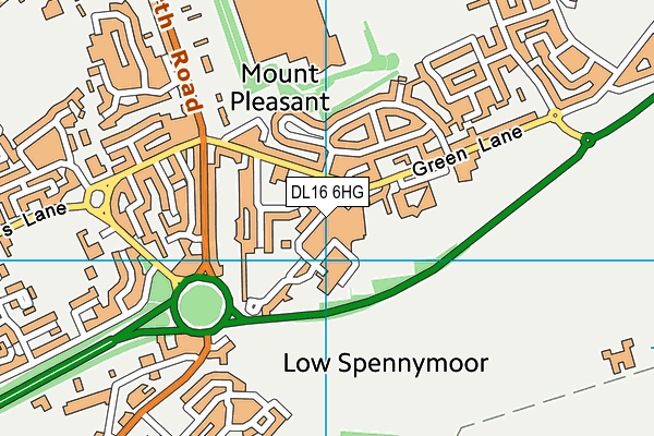 DL16 6HG map - OS VectorMap District (Ordnance Survey) DL16 6HG map - OS VectorMap District (Ordnance Survey)