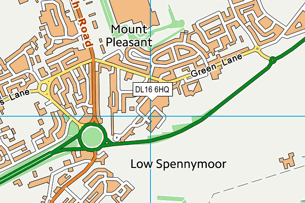 DL16 6HQ map - OS VectorMap District (Ordnance Survey) DL16 6HQ map - OS VectorMap District (Ordnance Survey)