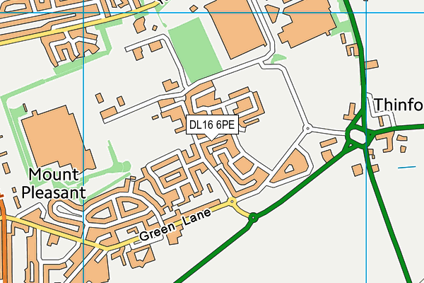 DL16 6PE map - OS VectorMap District (Ordnance Survey) DL16 6PE map - OS VectorMap District (Ordnance Survey)