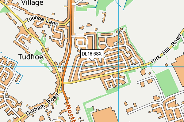 DL16 6SX map - OS VectorMap District (Ordnance Survey) DL16 6SX map - OS VectorMap District (Ordnance Survey)
