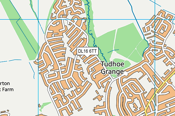 DL16 6TT map - OS VectorMap District (Ordnance Survey) DL16 6TT map - OS VectorMap District (Ordnance Survey)