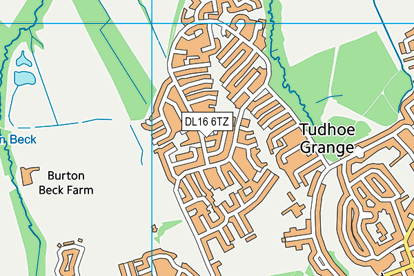 DL16 6TZ map - OS VectorMap District (Ordnance Survey) DL16 6TZ map - OS VectorMap District (Ordnance Survey)