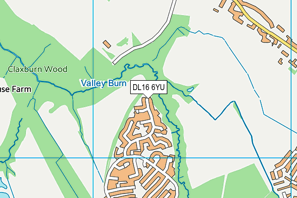 DL16 6YU map - OS VectorMap District (Ordnance Survey) DL16 6YU map - OS VectorMap District (Ordnance Survey)