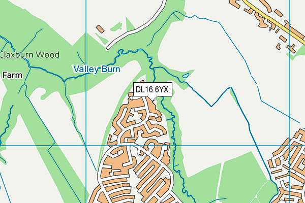 DL16 6YX map - OS VectorMap District (Ordnance Survey) DL16 6YX map - OS VectorMap District (Ordnance Survey)