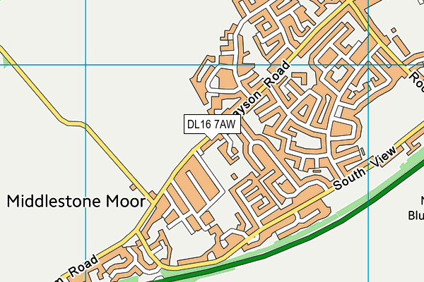 DL16 7AW map - OS VectorMap District (Ordnance Survey) DL16 7AW map - OS VectorMap District (Ordnance Survey)