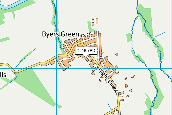 DL16 7BD map - OS VectorMap District (Ordnance Survey) DL16 7BD map - OS VectorMap District (Ordnance Survey)