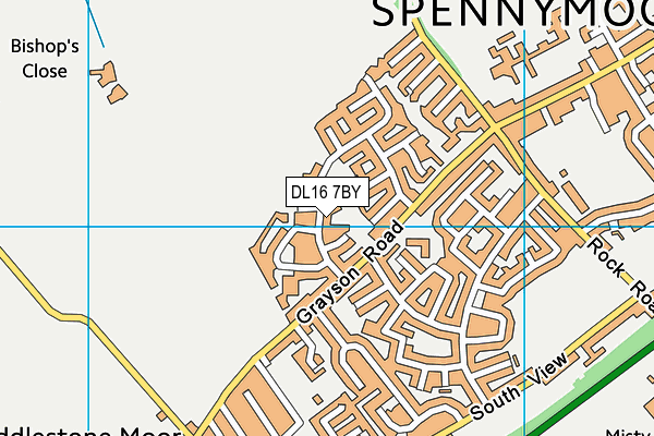 DL16 7BY map - OS VectorMap District (Ordnance Survey) DL16 7BY map - OS VectorMap District (Ordnance Survey)