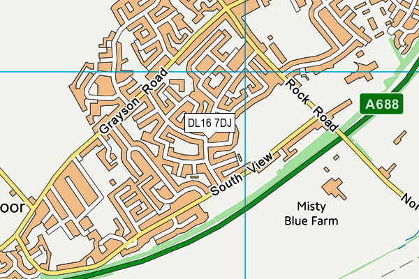 DL16 7DJ map - OS VectorMap District (Ordnance Survey) DL16 7DJ map - OS VectorMap District (Ordnance Survey)
