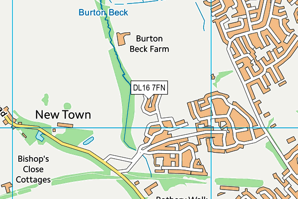 DL16 7FN map - OS VectorMap District (Ordnance Survey) DL16 7FN map - OS VectorMap District (Ordnance Survey)