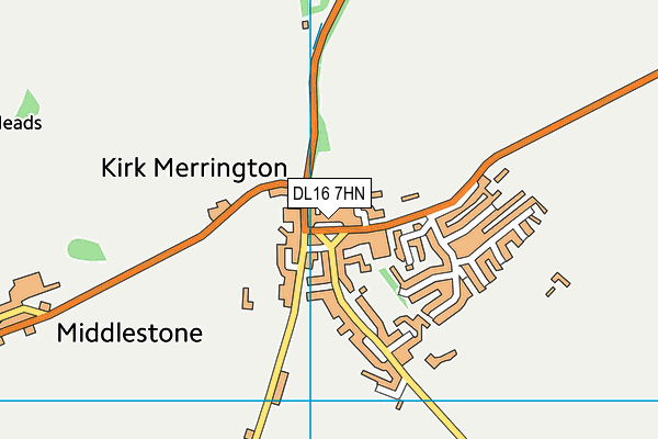 DL16 7HN map - OS VectorMap District (Ordnance Survey) DL16 7HN map - OS VectorMap District (Ordnance Survey)
