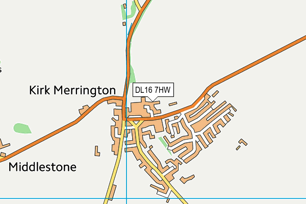 DL16 7HW map - OS VectorMap District (Ordnance Survey) DL16 7HW map - OS VectorMap District (Ordnance Survey)