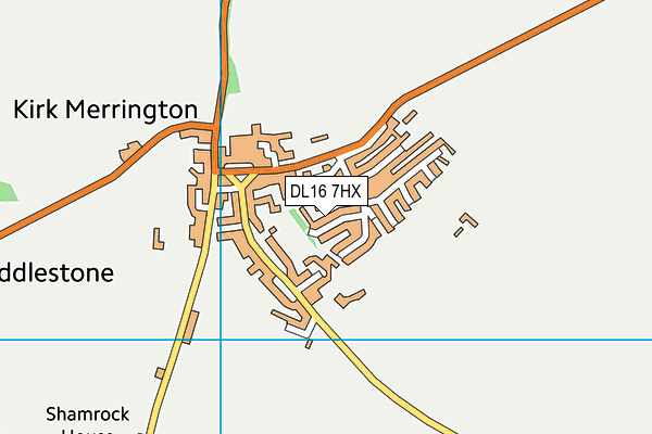 DL16 7HX map - OS VectorMap District (Ordnance Survey) DL16 7HX map - OS VectorMap District (Ordnance Survey)