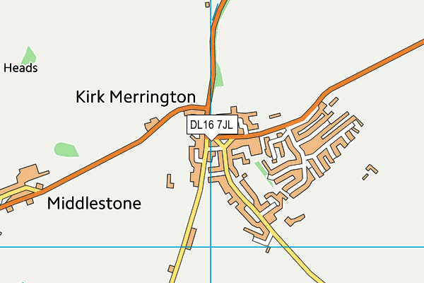 DL16 7JL map - OS VectorMap District (Ordnance Survey)