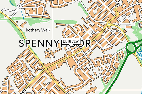 DL16 7LW map - OS VectorMap District (Ordnance Survey) DL16 7LW map - OS VectorMap District (Ordnance Survey)