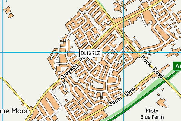 DL16 7LZ map - OS VectorMap District (Ordnance Survey) DL16 7LZ map - OS VectorMap District (Ordnance Survey)