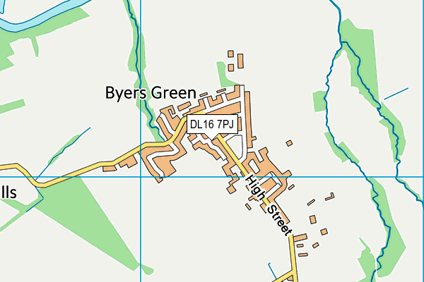 DL16 7PJ map - OS VectorMap District (Ordnance Survey) DL16 7PJ map - OS VectorMap District (Ordnance Survey)