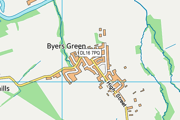 DL16 7PQ map - OS VectorMap District (Ordnance Survey) DL16 7PQ map - OS VectorMap District (Ordnance Survey)