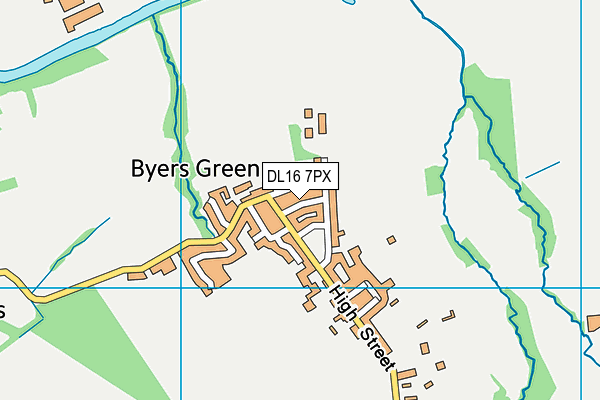 DL16 7PX map - OS VectorMap District (Ordnance Survey) DL16 7PX map - OS VectorMap District (Ordnance Survey)