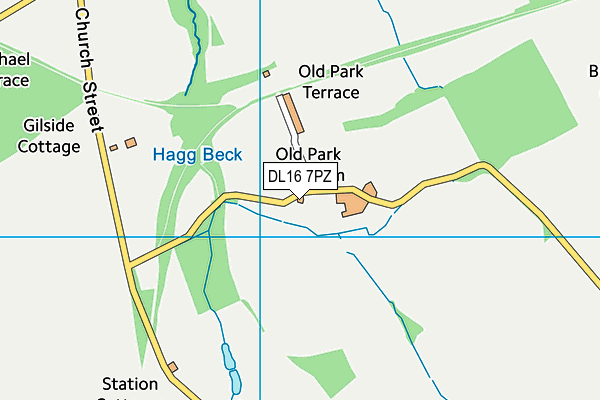 DL16 7PZ map - OS VectorMap District (Ordnance Survey) DL16 7PZ map - OS VectorMap District (Ordnance Survey)