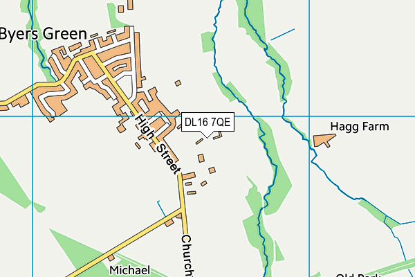 DL16 7QE map - OS VectorMap District (Ordnance Survey) DL16 7QE map - OS VectorMap District (Ordnance Survey)