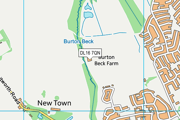 DL16 7QN map - OS VectorMap District (Ordnance Survey) DL16 7QN map - OS VectorMap District (Ordnance Survey)