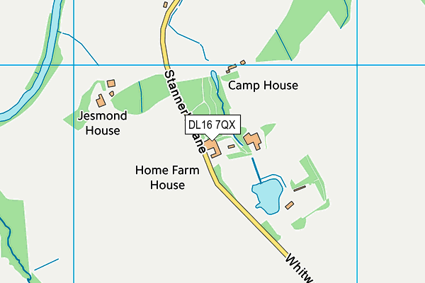 DL16 7QX map - OS VectorMap District (Ordnance Survey) DL16 7QX map - OS VectorMap District (Ordnance Survey)