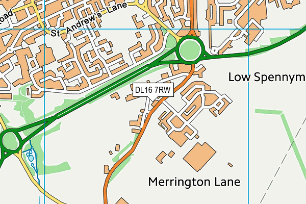 DL16 7RW map - OS VectorMap District (Ordnance Survey) DL16 7RW map - OS VectorMap District (Ordnance Survey)