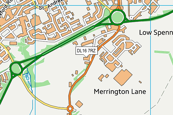DL16 7RZ map - OS VectorMap District (Ordnance Survey) DL16 7RZ map - OS VectorMap District (Ordnance Survey)