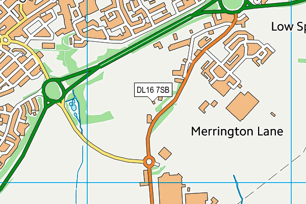 DL16 7SB map - OS VectorMap District (Ordnance Survey) DL16 7SB map - OS VectorMap District (Ordnance Survey)