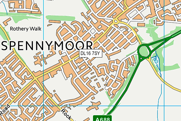 DL16 7SY map - OS VectorMap District (Ordnance Survey) DL16 7SY map - OS VectorMap District (Ordnance Survey)