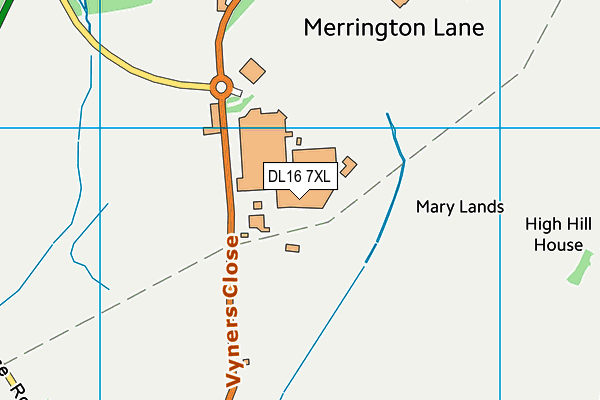 DL16 7XL map - OS VectorMap District (Ordnance Survey) DL16 7XL map - OS VectorMap District (Ordnance Survey)