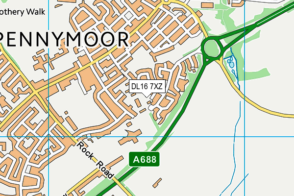 DL16 7XZ map - OS VectorMap District (Ordnance Survey) DL16 7XZ map - OS VectorMap District (Ordnance Survey)