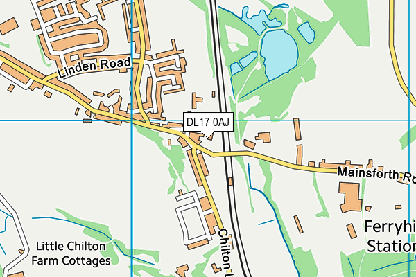 DL17 0AJ map - OS VectorMap District (Ordnance Survey) DL17 0AJ map - OS VectorMap District (Ordnance Survey)