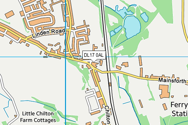 DL17 0AL map - OS VectorMap District (Ordnance Survey) DL17 0AL map - OS VectorMap District (Ordnance Survey)