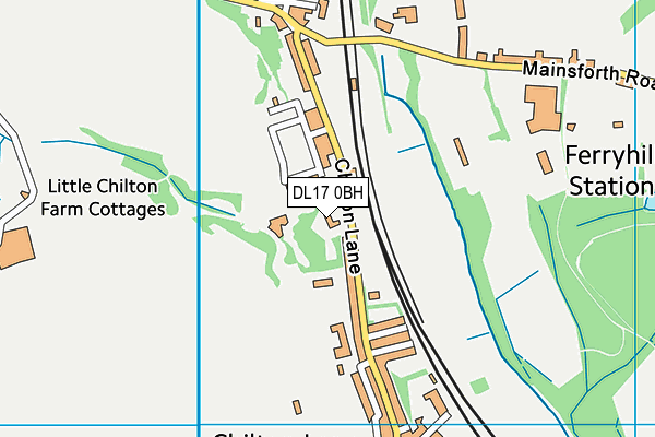 DL17 0BH map - OS VectorMap District (Ordnance Survey) DL17 0BH map - OS VectorMap District (Ordnance Survey)